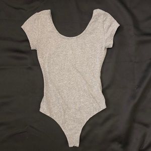 gray bodysuit